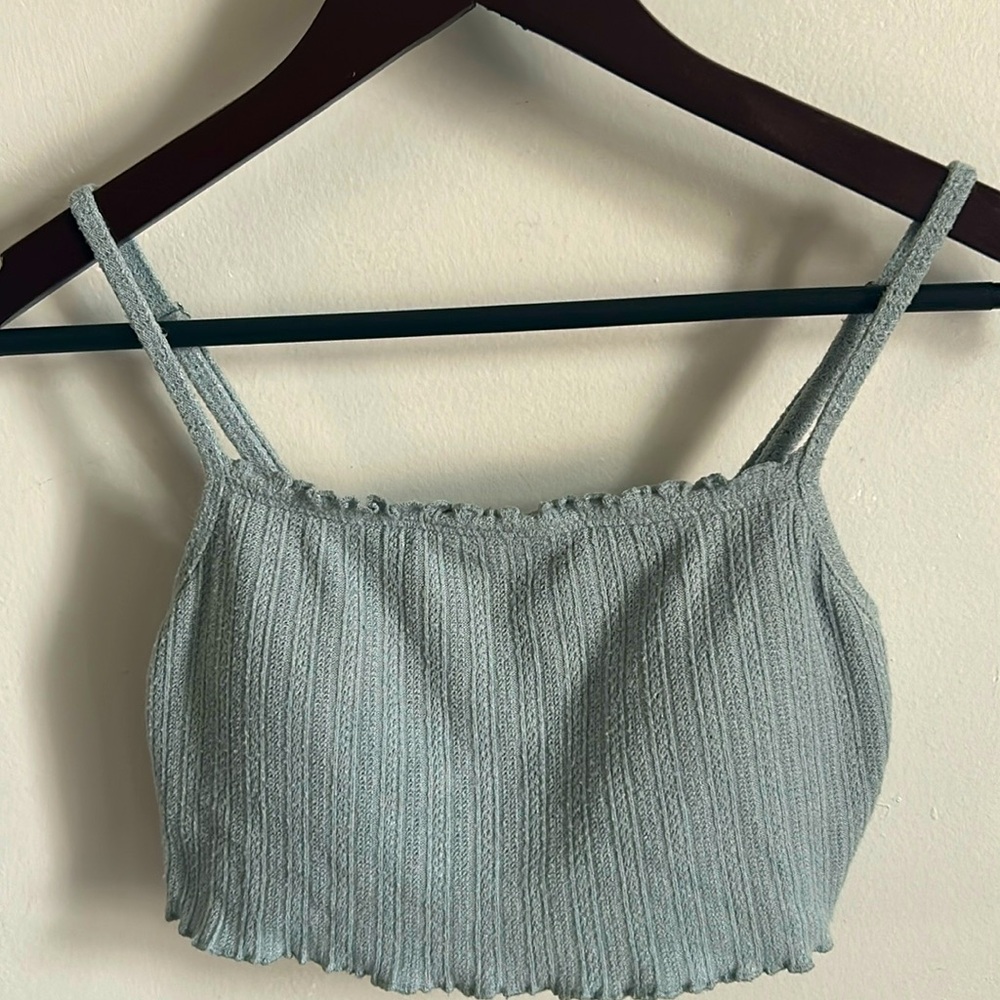 Hollister’s Gilly Hicks Textured Knit Lounge Sleep Crop Tank Top Bralette